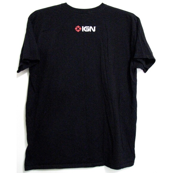 IGN Nintendo Video Games Power UP Icons Black XL Cotton T Shirt Mario Portal - Picture 4 of 5